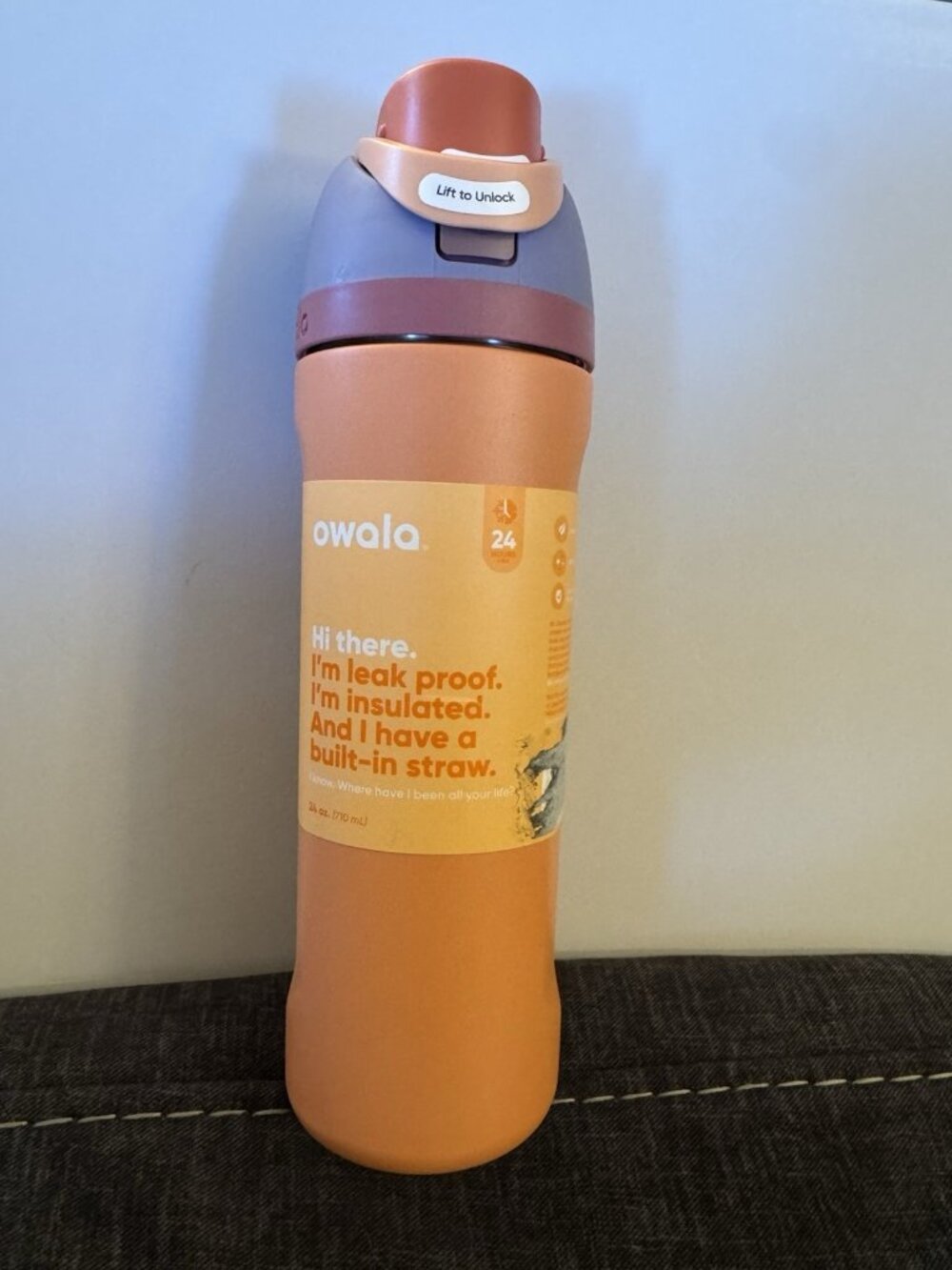 Owala 24oz Freesip Water Bottle Tumbler Tangy Tango New HM8